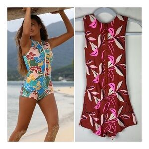 Stone Fox Swim | Rafa One Piece Swimsuit In Tropical Floral Havana